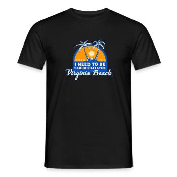 J’ai besoin d’être séahabilité Virginia Beach Summer - T-shirt homme - noir - Devant - AI Model Male 178 light (178cm)