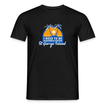 J’ai besoin d’être séahabilité St George Island FL - T-shirt homme - noir - Devant - AI Model Male 178 light (178cm)