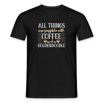 Chien Doodle Black Goldendoodle - T-shirt homme - noir - Devant - AI Model Male 178 light (178cm)