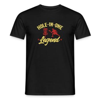 Discgolf Disc Golf Frisbee - Männer T-Shirt - Schwarz - Vorne - AI Model Male 178 light (178cm)