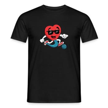 Heart Goalkeeper Valentines Day Defender Field Hoc - T-shirt homme - noir - Devant - AI Model Male 178 light (178cm)