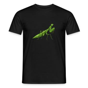 Mante religieuse, collectionneur d’insectes, entomologiste - T-shirt homme - noir - Devant - AI Model Male 178 light (178cm)