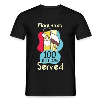 More Than 100 Billion Served - Männer T-Shirt - Schwarz - Vorne - AI Model Male 178 light (178cm)