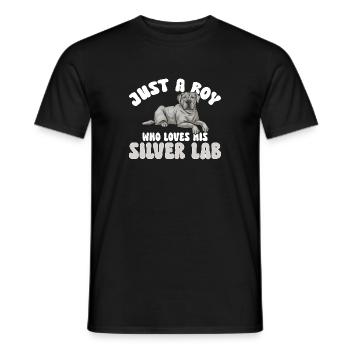 Silver Labrador Retriever Silver Lab - T-shirt homme - noir - Devant - AI Model Male 178 light (178cm)