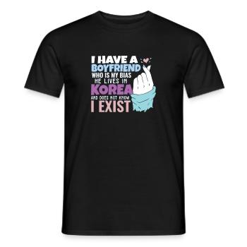 Kpop Idol Fan K Drama Lover J'aime la Corée J'ai un - T-shirt homme - noir - Devant - AI Model Male 178 light (178cm)