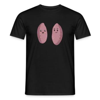 Légumes-racines de patates douces - T-shirt homme - noir - Devant - AI Model Male 178 light (178cm)
