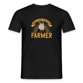 chicken breeder rooster hen backyard chickens - Men's T-Shirt - black - Front - AI Model Male 178 light (178cm)