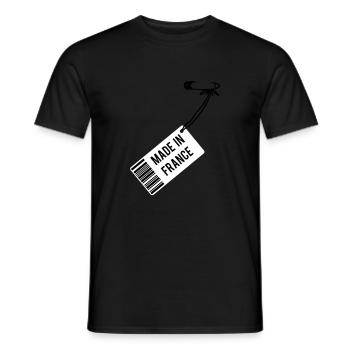 Made in France - T-shirt homme - noir - Devant - AI Model Male 178 light (178cm)