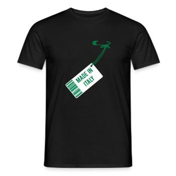 Made in Italy - Men's T-Shirt - black - Front - AI Model Male 178 light (178cm)