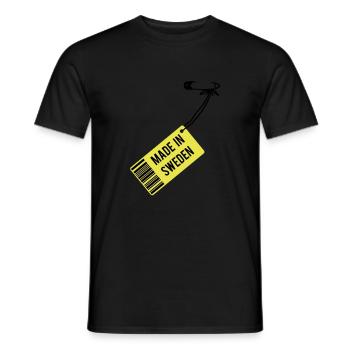 Made in Sweden - Männer T-Shirt - Schwarz - Vorne - AI Model Male 178 light (178cm)