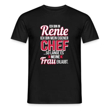 Rente so lange es meine Frau erlaubt - Männer T-Shirt - Schwarz - Vorne - AI Model Male 178 light (178cm)