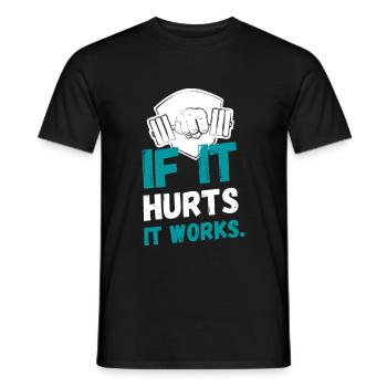 Entraînement gym - T-shirt homme - noir - Devant - AI Model Male 178 light (178cm)