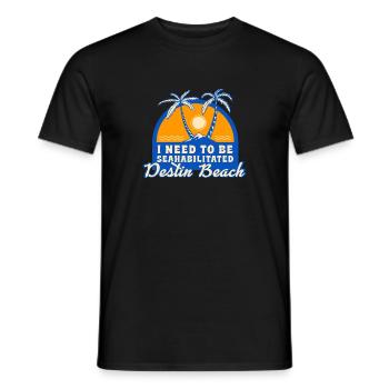 I Need To Be Seahabilitated Destin Beach Summer - Männer T-Shirt - Schwarz - Vorne - AI Model Male 178 light (178cm)