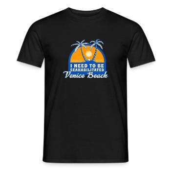 Ik zeegehabiliteerd Venice Beach Zomer - Heren T-shirt - zwart - Voor - AI Model Male 178 light (178cm)