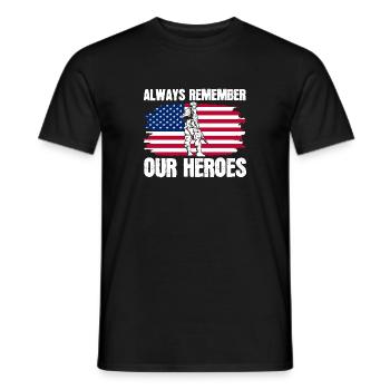 Le Memorial Day se souvient toujours de nos héros militaires - T-shirt homme - noir - Devant - AI Model Male 178 light (178cm)
