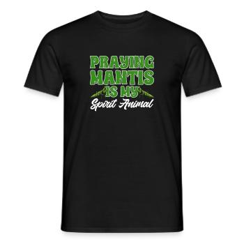 Mante religieuse, collectionneur d’insectes, entomologiste - T-shirt homme - noir - Devant - AI Model Male 178 light (178cm)