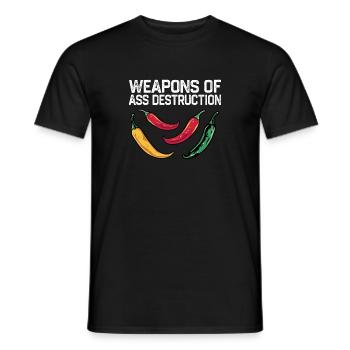 Weapons Of Ass Destruction Spicy Food Chili Fan Pe - Männer T-Shirt - Schwarz - Vorne - AI Model Male 178 light (178cm)
