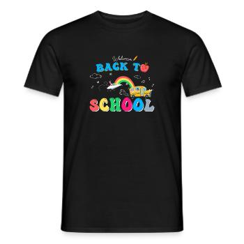 Willkommen zurück in der Schule Erster Schultag - Männer T-Shirt - Schwarz - Vorne - AI Model Male 178 light (178cm)