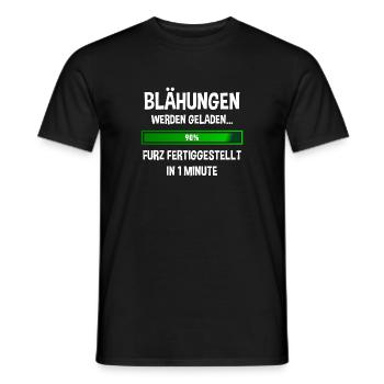 Furz Pupsen Blähungen Ladebalken Furzen - Männer T-Shirt - Schwarz - Vorne - AI Model Male 178 light (178cm)