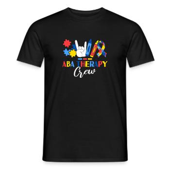 ABA Therapy Crew Applied Behavior Analysis Therapy - Men's T-Shirt - black - Front - AI Model Male 178 light (178cm)