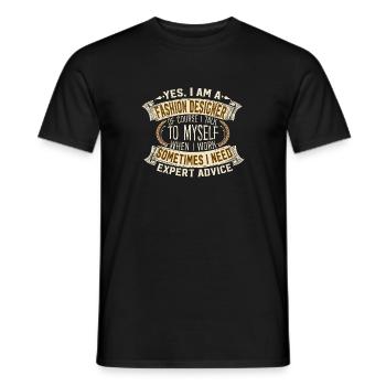 Fashion Designer Expert Advice Creativity - Men's T-Shirt - black - Front - AI Model Male 178 light (178cm)
