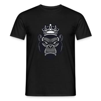 Couronne de gorille - T-shirt homme - noir - Devant - AI Model Male 178 light (178cm)