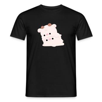 Cow Couple - Men's T-Shirt - black - Front - AI Model Male 178 light (178cm)
