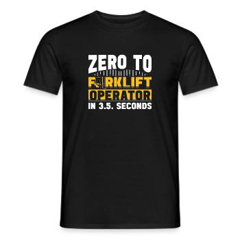 Forklift operator zero to forklifting funny - Men's T-Shirt - black - Front - AI Model Male 178 light (178cm)