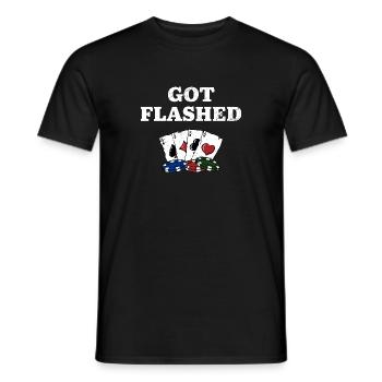 Got Flashed Card Games Casino Card Player - T-shirt homme - noir - Devant - AI Model Male 178 light (178cm)