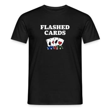 Flashed Cards Card Games Casino Card Player - Männer T-Shirt - Schwarz - Vorne - AI Model Male 178 light (178cm)