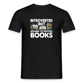 Les amateurs de livres de chats lisent des livres - T-shirt homme - noir - Devant - AI Model Male 178 light (178cm)