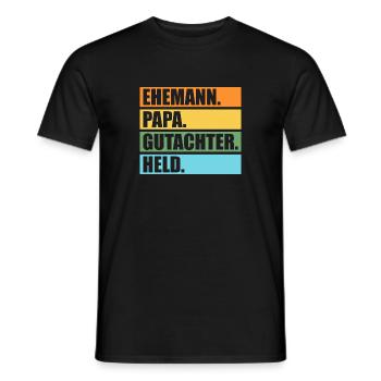 Vater Papa Gutachter - Männer T-Shirt - Schwarz - Vorne - AI Model Male 178 light (178cm)