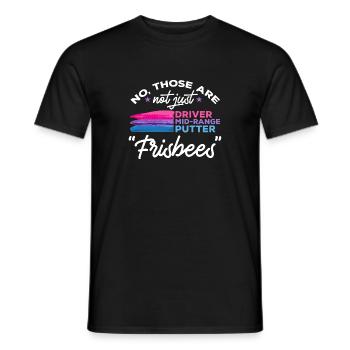 Discgolf Disc Golf Frisbee - Männer T-Shirt - Schwarz - Vorne - AI Model Male 178 light (178cm)