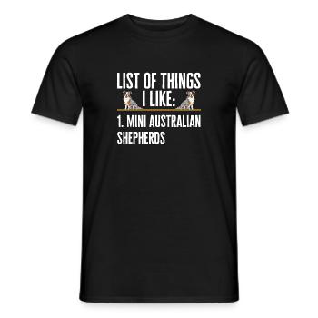 Miniature Australian Shepherd - Men's T-Shirt - black - Front - AI Model Male 178 light (178cm)