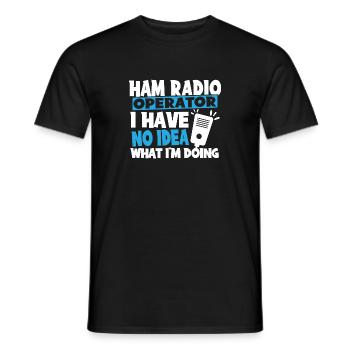 Opérateur radio amateur amateur Anten - T-shirt homme - noir - Devant - AI Model Male 178 light (178cm)