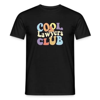 Cool Lawyers Club Attorney Squad Law School - Men's T-Shirt - black - Front - AI Model Male 178 light (178cm)