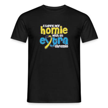 Aimez-moi avec un syndrome de Down Chromie supplémentaire - T-shirt homme - noir - Devant - AI Model Male 178 light (178cm)