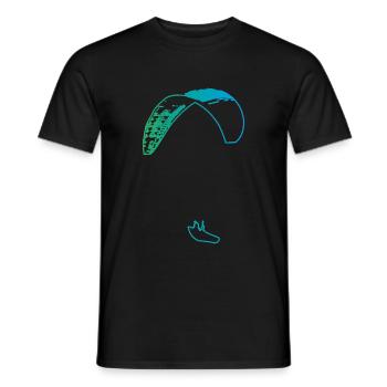 Paraglider Paraglider Paraglider outline - Men's T-Shirt - black - Front - AI Model Male 178 light (178cm)