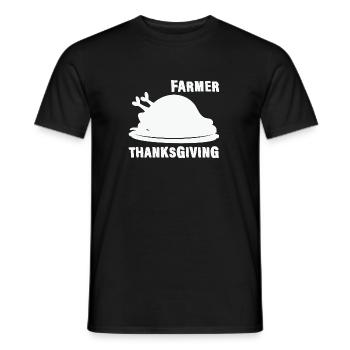 Farmer Thanksgiving Turkey Dinner Food Lover - Männer T-Shirt - Schwarz - Vorne - AI Model Male 178 light (178cm)