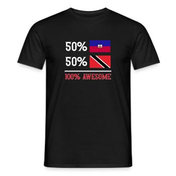Trinidad and Tobago flag - Men's T-Shirt - black - Front - AI Model Male 178 light (178cm)