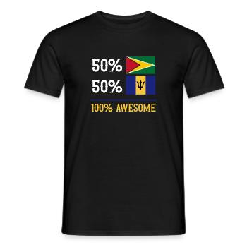 Drapeau de la Barbade Bayan barbadien - T-shirt homme - noir - Devant - AI Model Male 178 light (178cm)