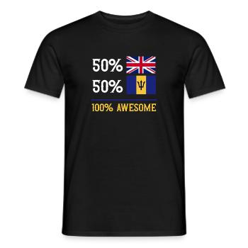 Barbados flag Barbadian bayan - Men's T-Shirt - black - Front - AI Model Male 178 light (178cm)