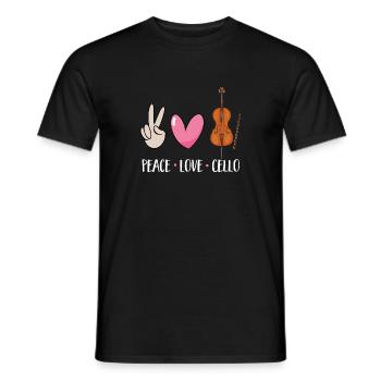 Violoncelliste Violoncelliste Musicien Violoncelle - T-shirt homme - noir - Devant - AI Model Male 178 light (178cm)
