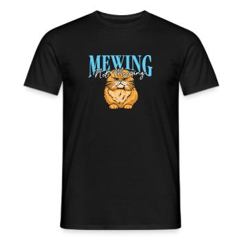 Miauler Pas Miauler Drôle Chat Meme Mâchoire - T-shirt homme - noir - Devant - AI Model Male 178 light (178cm)