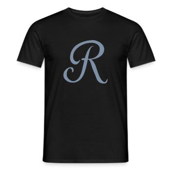Buchstabe R - Männer T-Shirt - Schwarz - Vorne - AI Model Male 178 light (178cm)