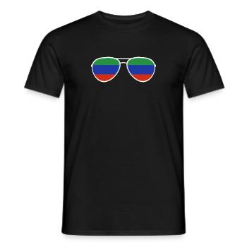 Dagestan Dagestani Dagestaner Flagge Sonnenbrille - Männer T-Shirt - Schwarz - Vorne - AI Model Male 178 light (178cm)