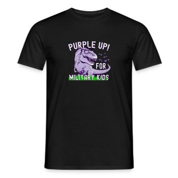 Purple Up For Military Kids Military Child Month - Men's T-Shirt - black - Front - AI Model Male 178 light (178cm)