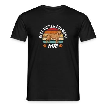 Australian Cattle Dog Red Blue Heeler - Men's T-Shirt - black - Front - AI Model Male 178 light (178cm)