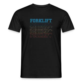 Vintage Forklift Forklifter Forklift Driver Retro - Männer T-Shirt - Schwarz - Vorne - AI Model Male 178 light (178cm)