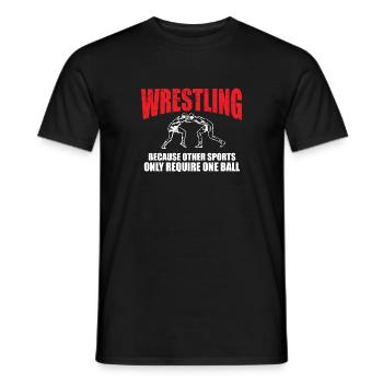Funny Wrestling Team Athlete Pro Youth Wrestler - Men's T-Shirt - black - Front - AI Model Male 178 light (178cm)